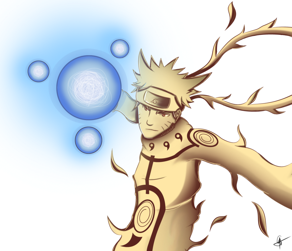 Free Naruto Rasengan Png - Do Naruto Modo Bijuu Rasengan (963x830), Png Download