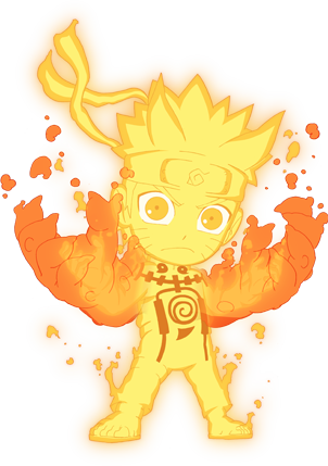 Naruto Nine Tails Rasengan Drawing - Naruto Sd Nine Tails (302x429), Png Download