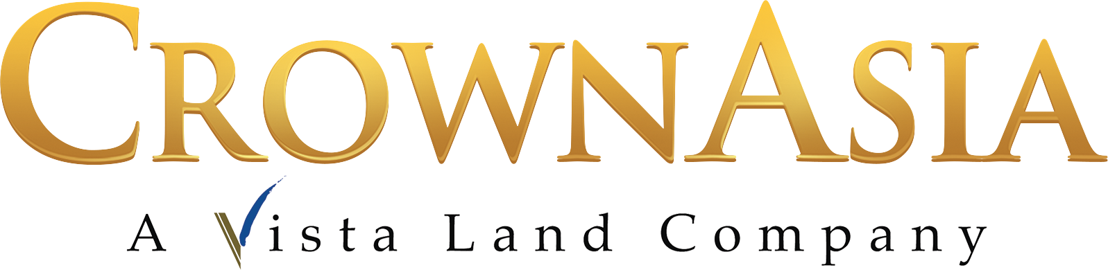 Crown Asia Vista Land Logo (1597x390), Png Download