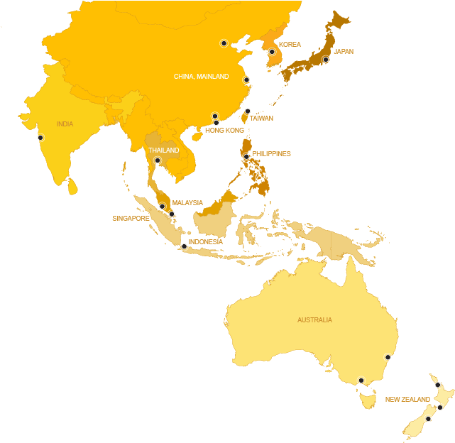 Latin America - Hong Kong In Apac Map (694x623), Png Download