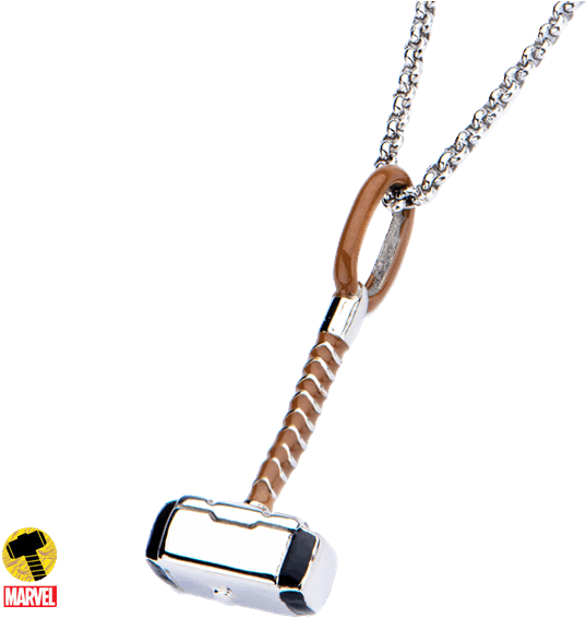 Marvel Thor Hammer Necklace (600x600), Png Download