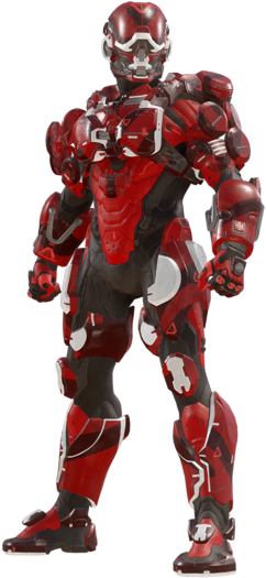 H5 Guardians Locus Edge Red Front - Halo 5 Mk 4 Armor (250x534), Png Download