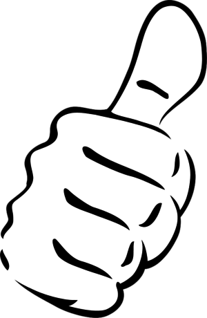 Image Royalty Free Download Collection Of Thumbs To - Pointing Thumbs Clipart (300x460), Png Download