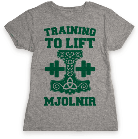 Training To Lift Mjolnir Womens T-shirt - Protons Stay Positive Shirt (484x484), Png Download