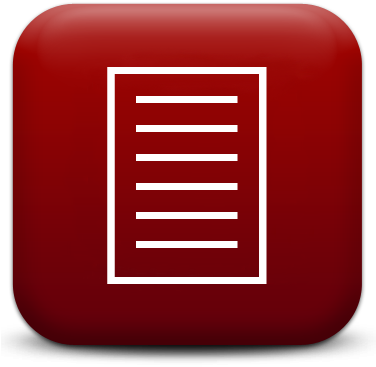 Red Square Document - Document Icon Png Red (375x375), Png Download
