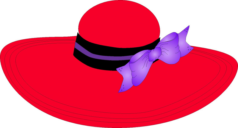 Red Hat Society Cowboy Hat Clip Art - Red Hats Clip Art (800x430), Png Download