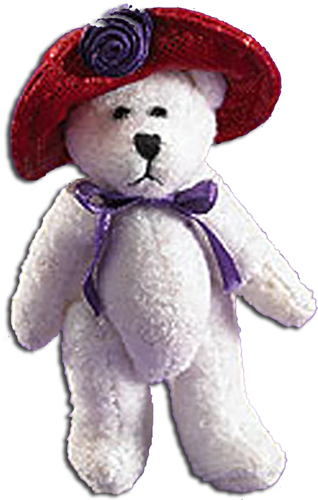 Boyds Red Hat Society Teddy Bear Lapel Pins - Red Hat Society Bear (638x1000), Png Download
