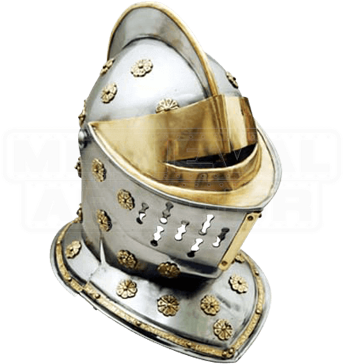 Golden Knight Helmet - Knight Helmet (550x550), Png Download