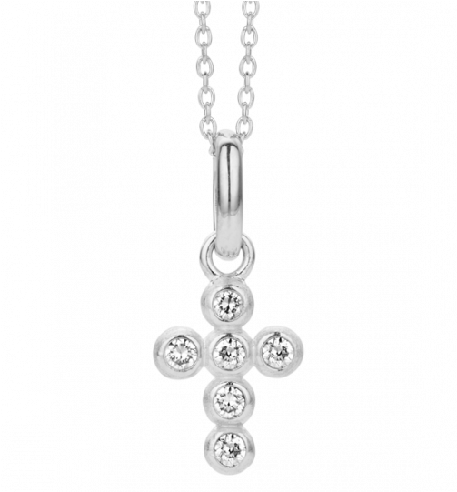 Silver Chain With Cross, 50 Cm, -50% - New York (790x540), Png Download