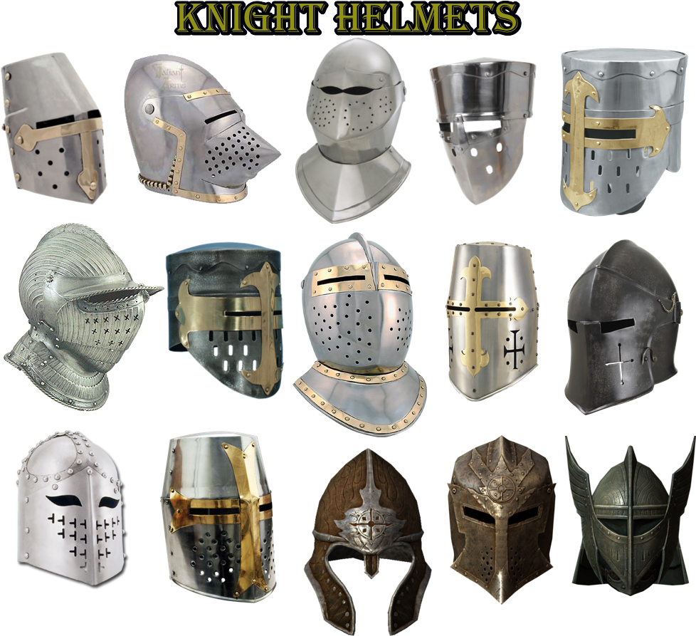 The White Knights - Knights Of The Round Table Helmets (1001x904), Png Download
