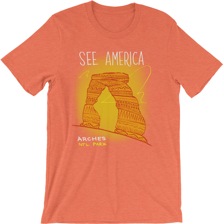 Arches National Park T-shirt By Kendall - Phish Bakers Dozen Tshirt Donut- Not Tickets Ptbm York (1000x1000), Png Download