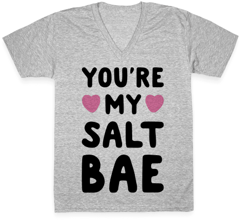 You're My Salt Bae V-neck Tee Shirt - Oppai Shirts (484x484), Png Download