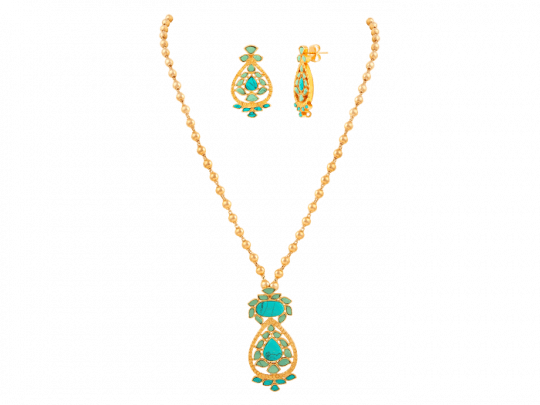 Turquoise Elegance Silver Necklace - Necklace (540x405), Png Download