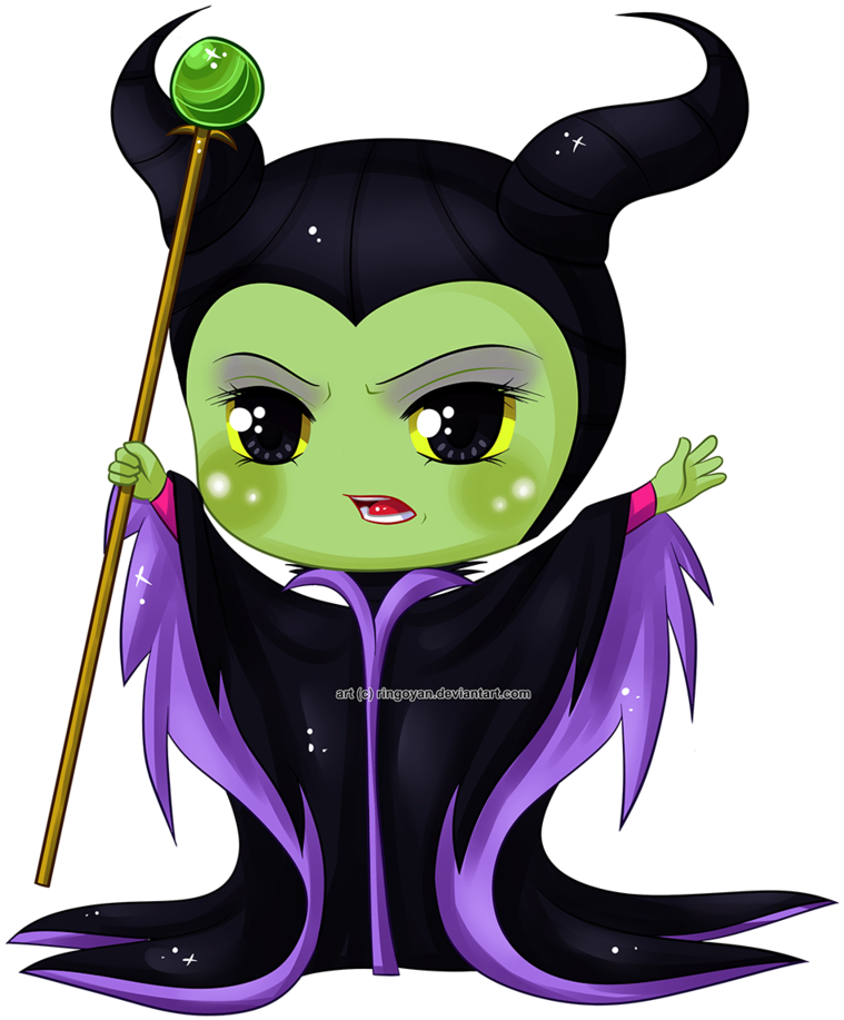 Crow Png Library - Maleficent Chibi (800x960), Png Download