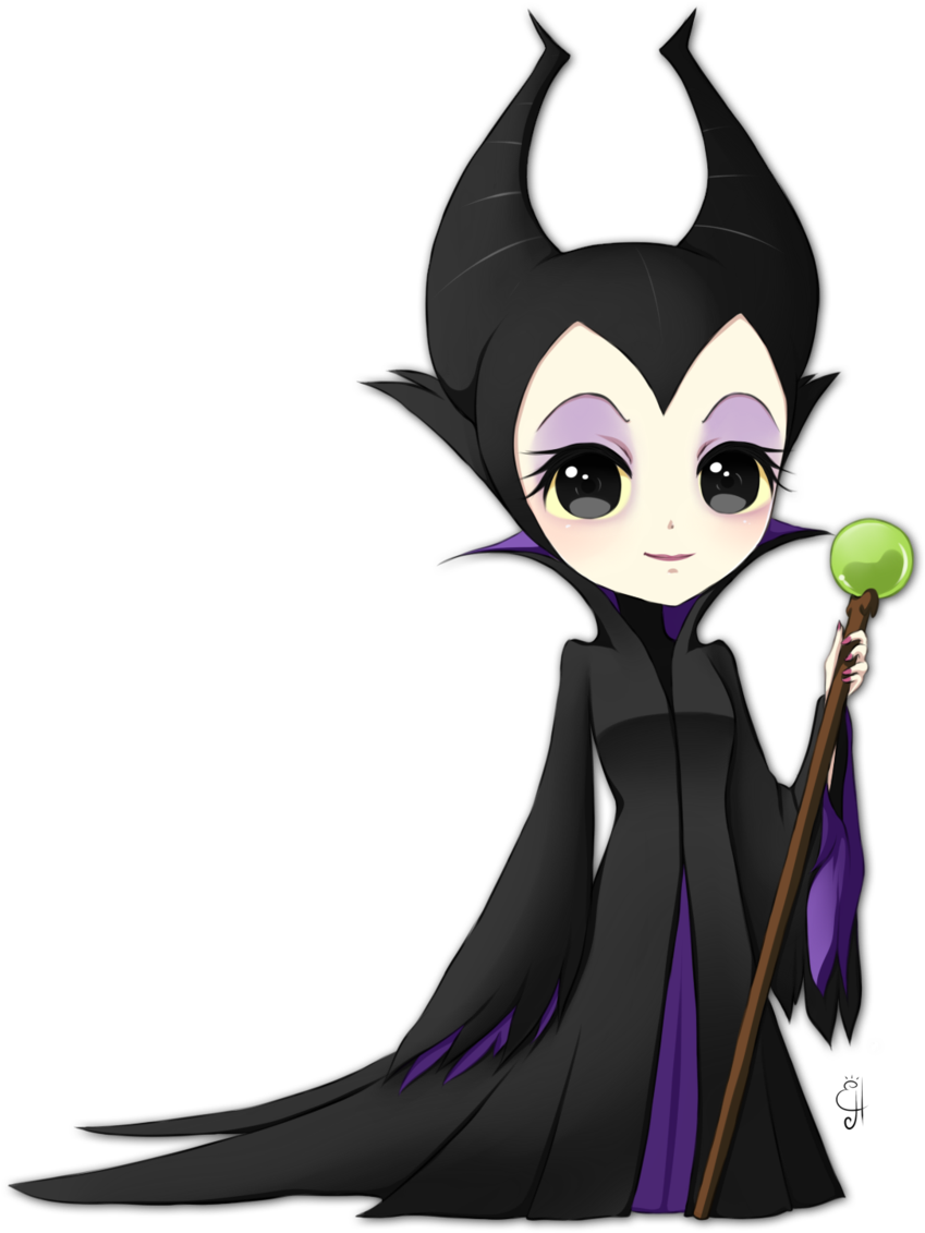 Chibi Commission Maleficent By Exceru-hensggott On - Chibi Maleficent (1024x1173), Png Download