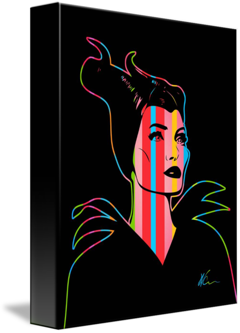 Clip Free Drawing Instagram Canvas - Maleficent (469x650), Png Download