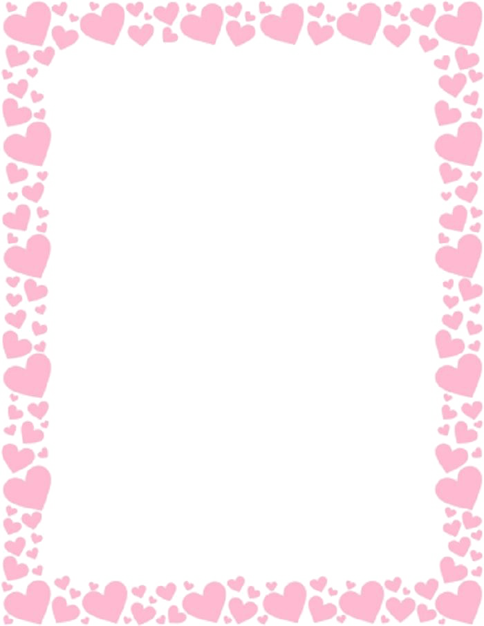 Girly Border Transparent Png - Portable Network Graphics (700x906), Png Download