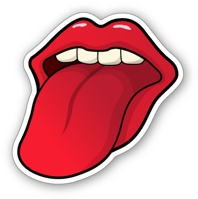 Closed Lips Vector - Parts Of The Body Tongue (403x403), Png Download