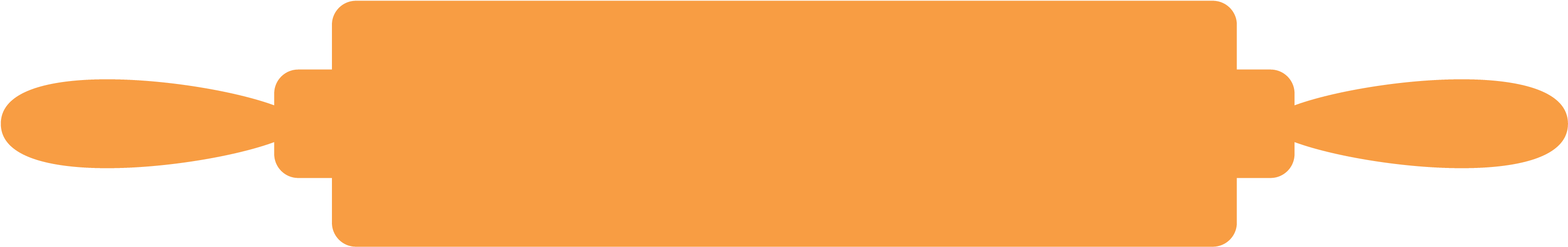 Cc Kitchen Utensils Clip Art-rolling Pin - Clip Art Rolling Pin (3500x1112), Png Download