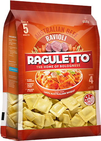 Beef Ravioli - Raguletto Pasta Sauce Venetian 500g (560x460), Png Download