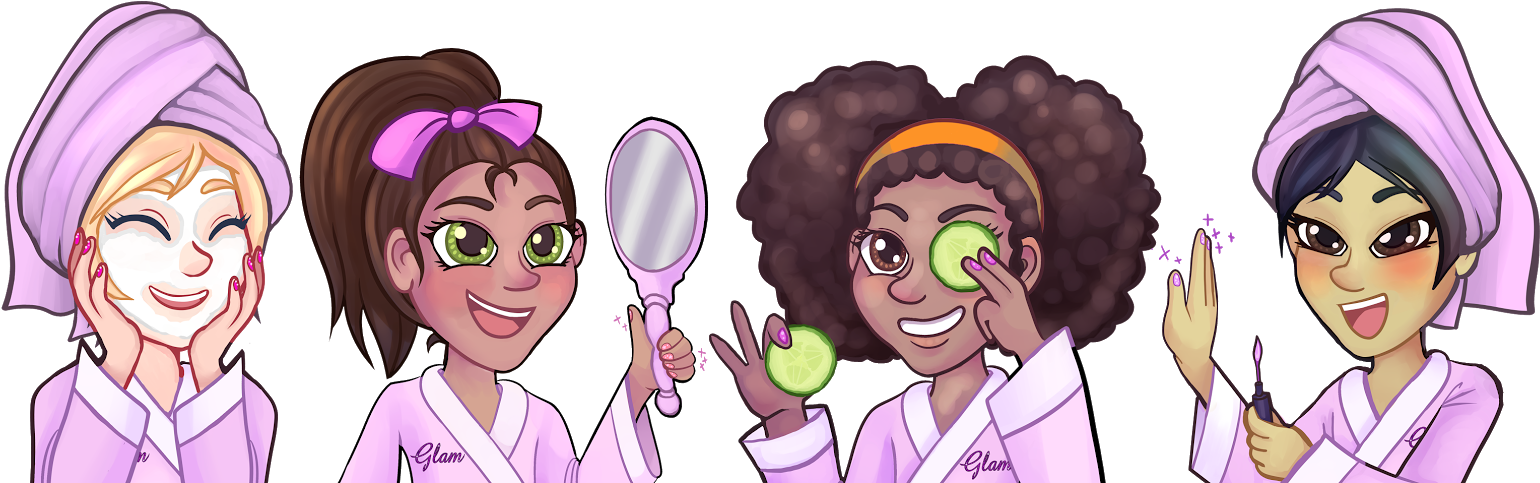 Opening Soon Livis A Spa Glamourous Glitzy And Girly - Girl (1600x499), Png Download