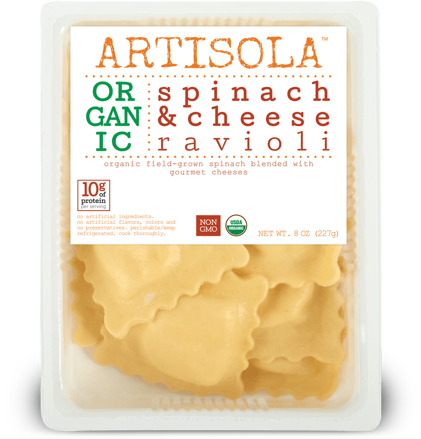 Organic Spinach & Cheese Ravioli - Ravioli (1000x1000), Png Download