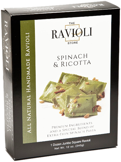 Spinach-ravioli - Ravioli Tomato Mozzarella (400x535), Png Download