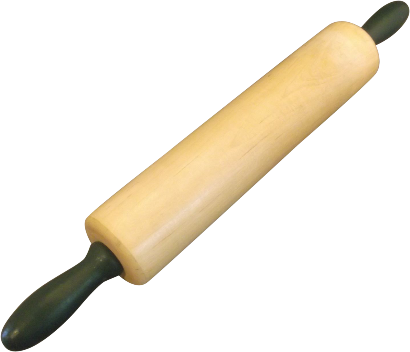 Pale Maple Rolling Pin Green Handles Wood - Rolling Pin (1429x1429), Png Download