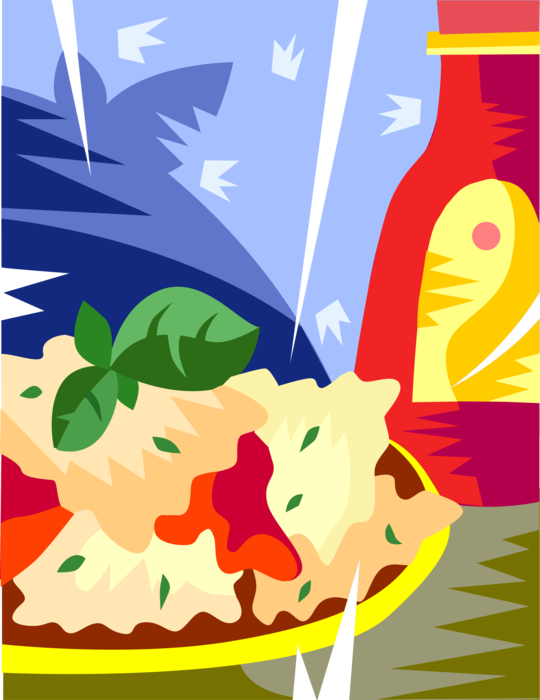 Vector Illustration Of Flour And Egg Unleavened Dough - Illustration (540x700), Png Download