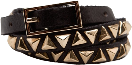 The Black Leather Belt Mango Black Leather Belt With - Belt (600x359), Png Download