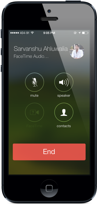 Call Facetime Audio Calls - Iphone Calling Png (342x700), Png Download