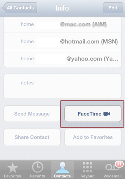 Facetime Iphone - Iphone Call Contact (400x573), Png Download