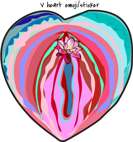 Vagina Heart Patch (530x530), Png Download