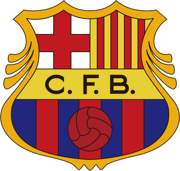 Fc Barcelona 1960 - Fc Barcelona Logo 1960 (593x565), Png Download