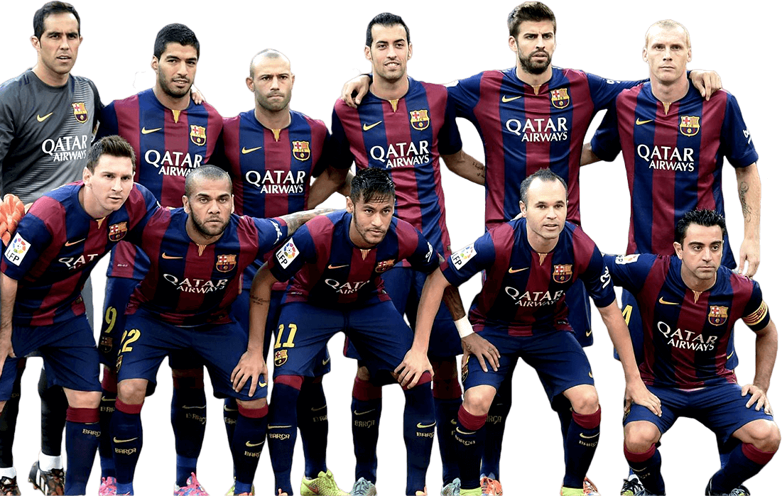 Soccer Team Png - Fc Barcelona Homegrown Players (1101x699), Png Download