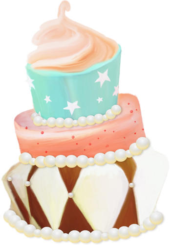 Cupcake Png, Cake Clipart, Sweets Cake, Christmas Candy, - Happy B Day Vintage (348x500), Png Download