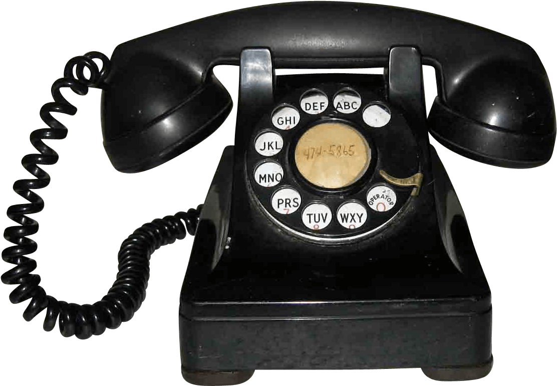 Old Bakelite Phone - Rotary Dial Phone Transparent (1111x1111), Png Download