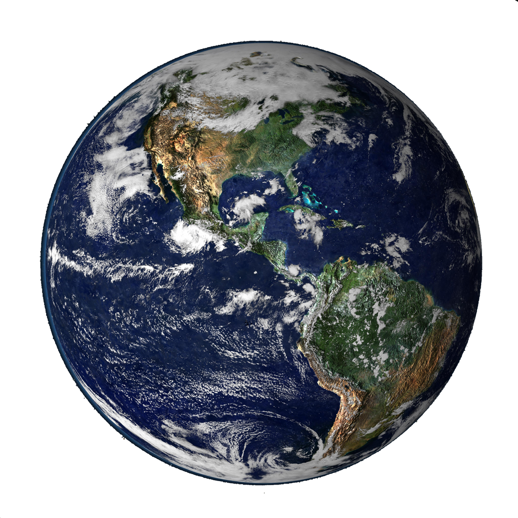 El Sol Y La Tierra - Earth From Space Live (1024x1024), Png Download