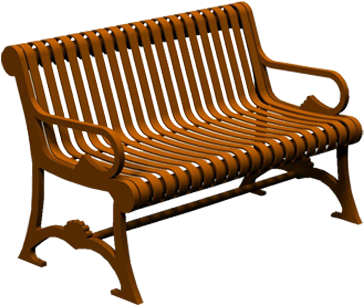 Long Bench-benches And Glider Benches - Lemars Metal Frame Bench 48" Bronze (460x460), Png Download