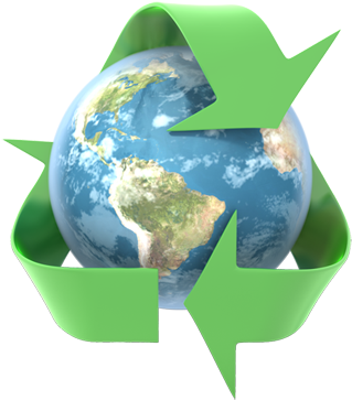Planeta Tierra Reciclado - Earth Recycle Png (350x382), Png Download