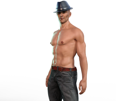 Man, Sexy, Male, Model, Muscles, Figure - Transparent Male (388x340), Png Download