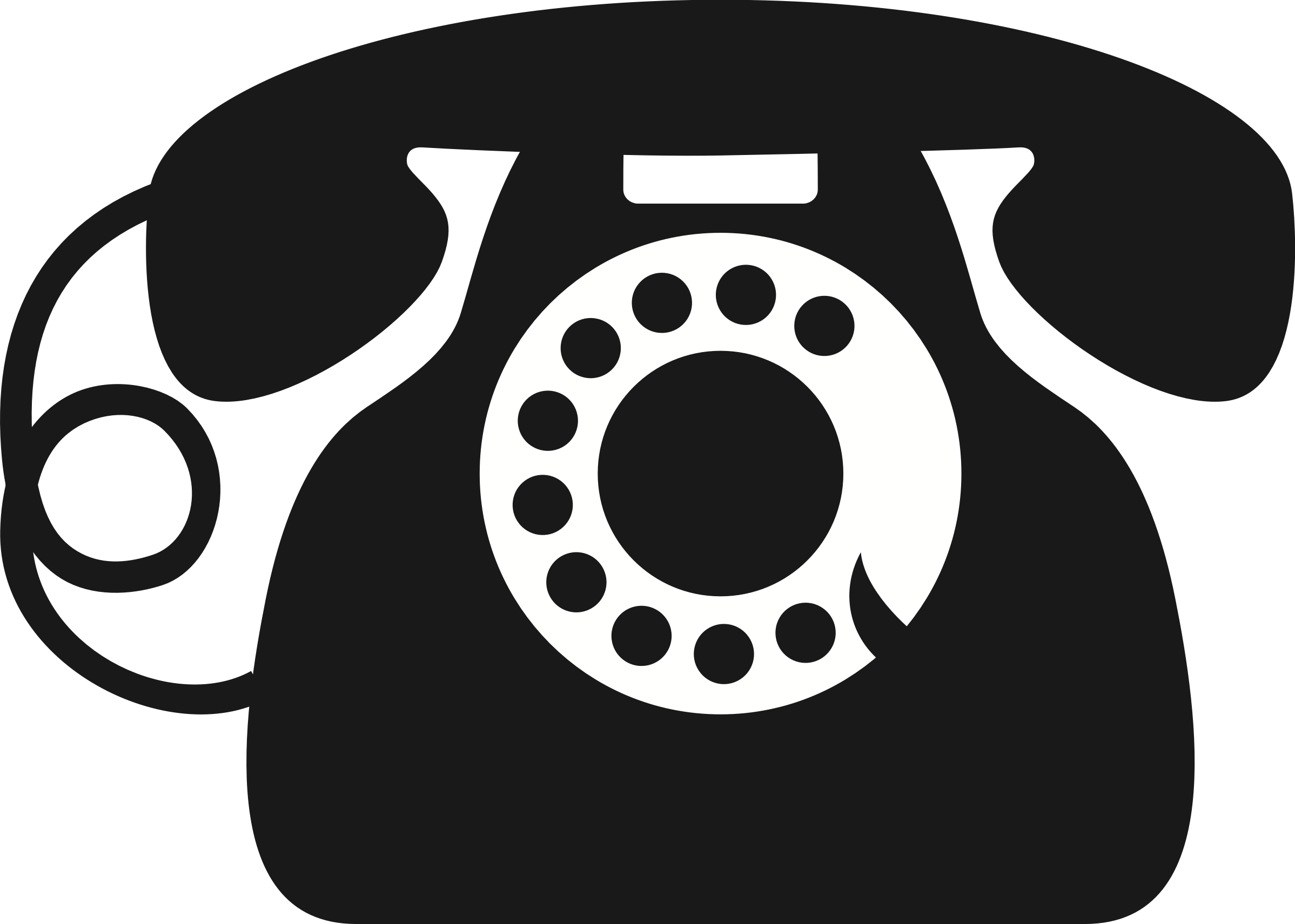 Big Image Png - Rotary Phone Clipart (2397x1711), Png Download