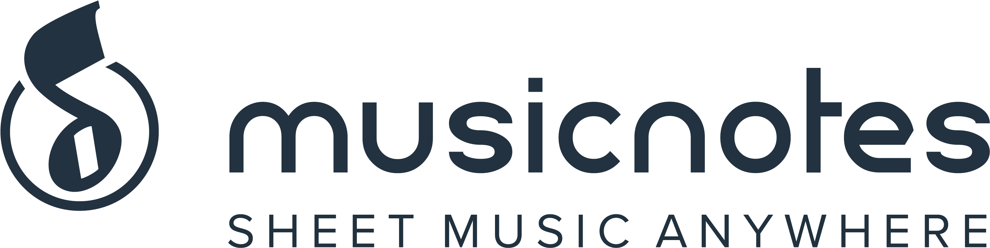 Music Notes Logo Png Picture Freeuse - Musicnotes Logo (3301x934), Png Download