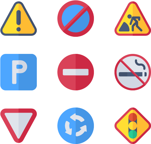 Graphic Transparent Library Traffic Icon Packs Svg - Traffic Sign Png (600x564), Png Download