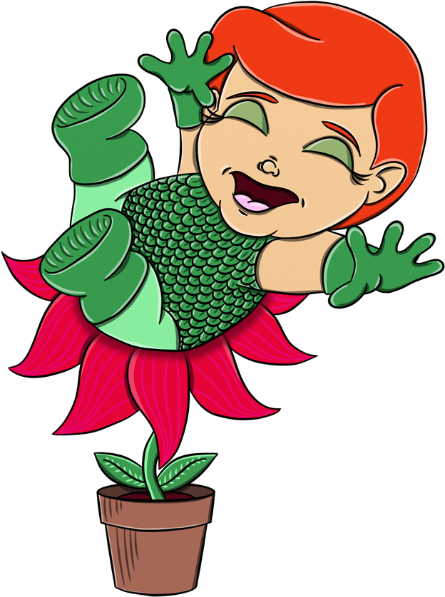 Sketch Of The Day - Baby Poison Ivy Batman (750x1013), Png Download