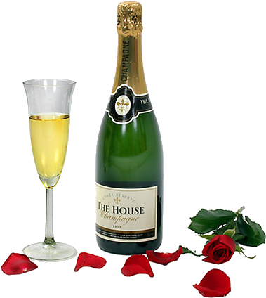 Bouteille Champagne Png - Bouteille Champagne Et Verre (426x426), Png Download