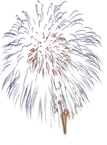 Fireworks - Gifs Feu D Artifice Animés (364x500), Png Download