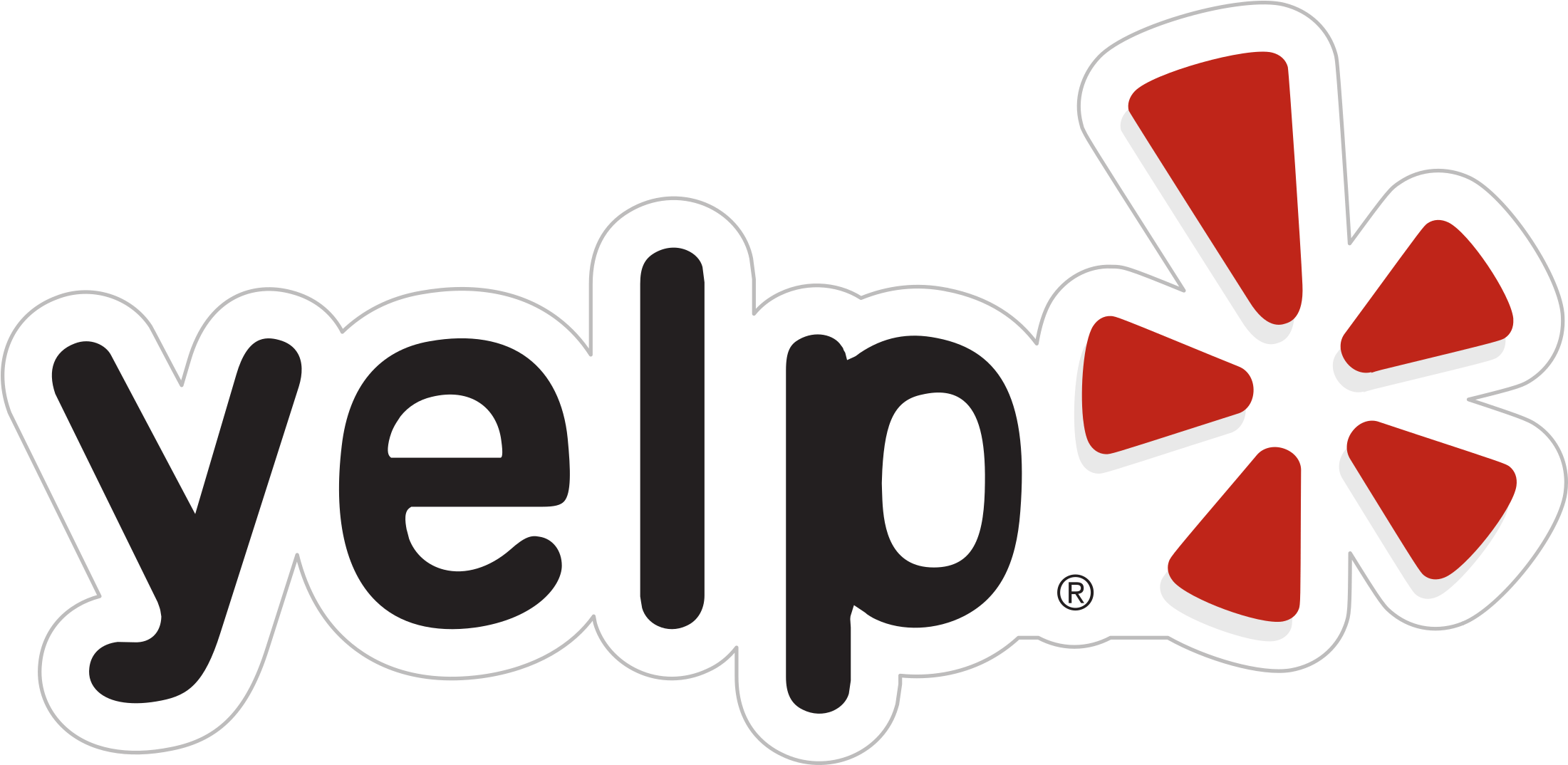Open - Logo Yelp Png (2000x973), Png Download