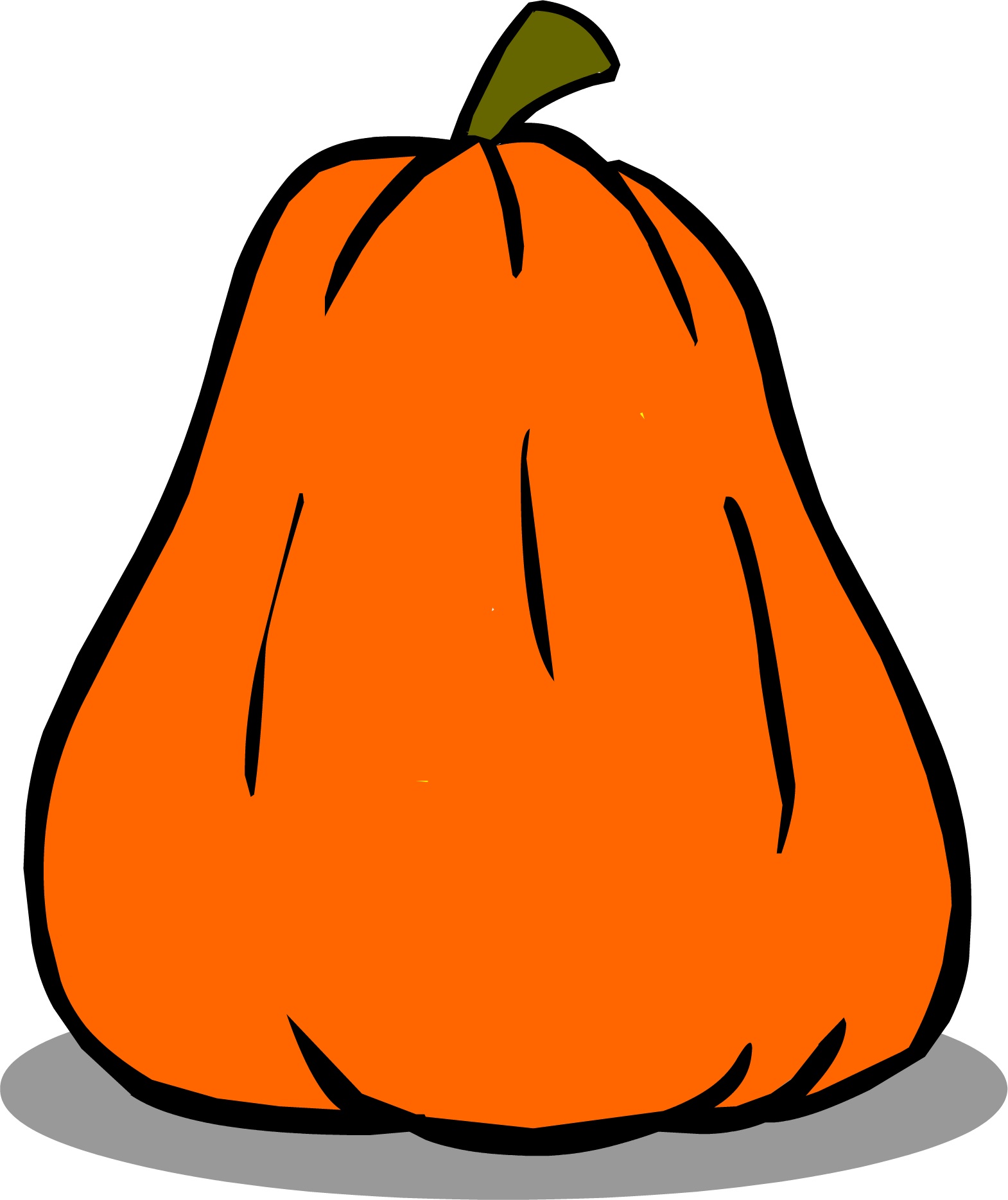 Silly Jack O Lantern Sprite 005 - Pear Jack O Lantern (1570x1869), Png Download