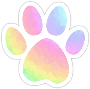 Beautiful Graphic Image Of Dog Paw Filled With Pastel - Pastel Pink Dog Paw (375x360), Png Download